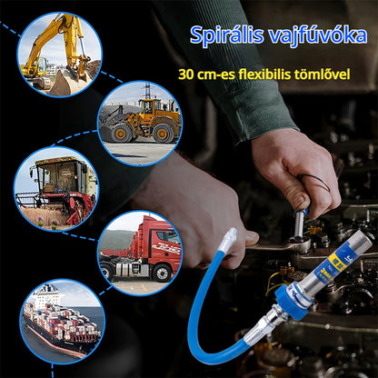 🔧 Rozsdamentes acél nagynyomású spirálzáras bilincsek, zsírzófej