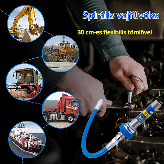 🔧 Rozsdamentes acél nagynyomású spirálzáras bilincsek, zsírzófej
