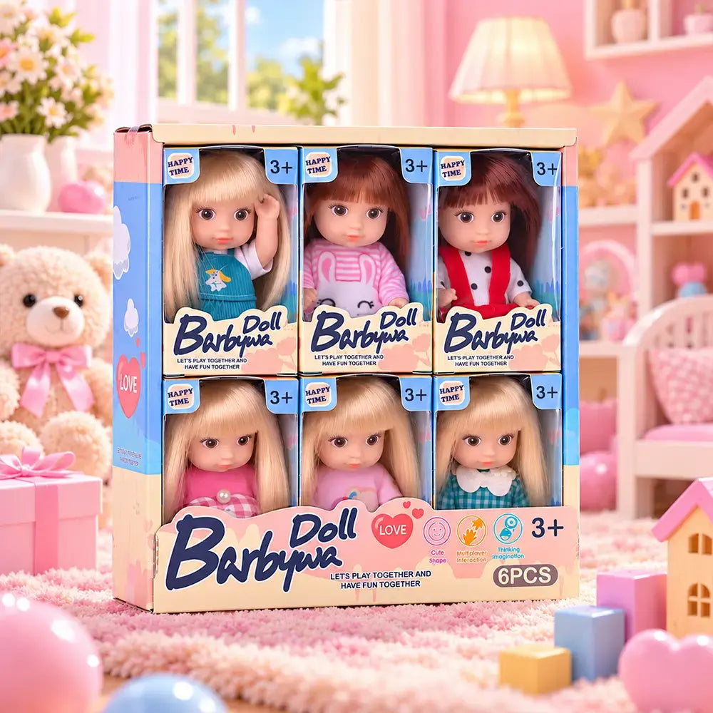 👸 Mini gyűjthető babakészlet lányoknak · Hosszú haj és mozgatható ízületek · Hercegnős és Alkalmi sorozat · Tökéletes ajándék!