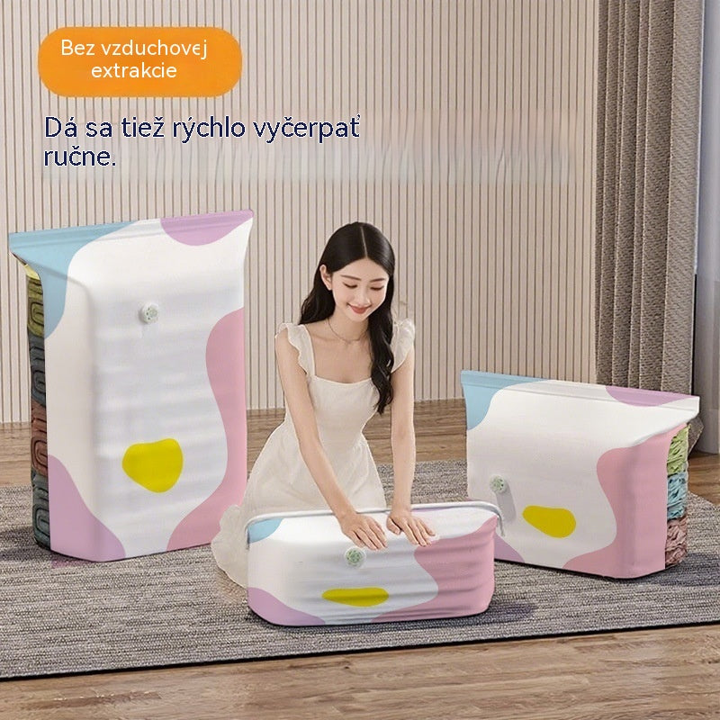 🧳【5-dílná sada】💨 Velká, stlačitelná vakuová úložná kapsa: nevyžaduje pumpičku, je nepropustná a ideální pro úsporu místa v kufru a doma ✈️