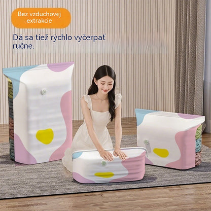 🧳【5-dílná sada】💨 Velká, stlačitelná vakuová úložná kapsa: nevyžaduje pumpičku, je nepropustná a ideální pro úsporu místa v kufru a doma ✈️