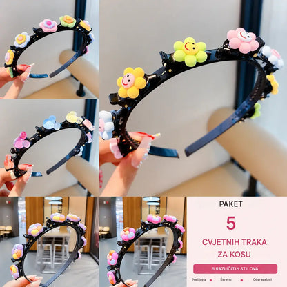 👑【5 komada】Štapići, kopče i pletene vrpce za djevojčice