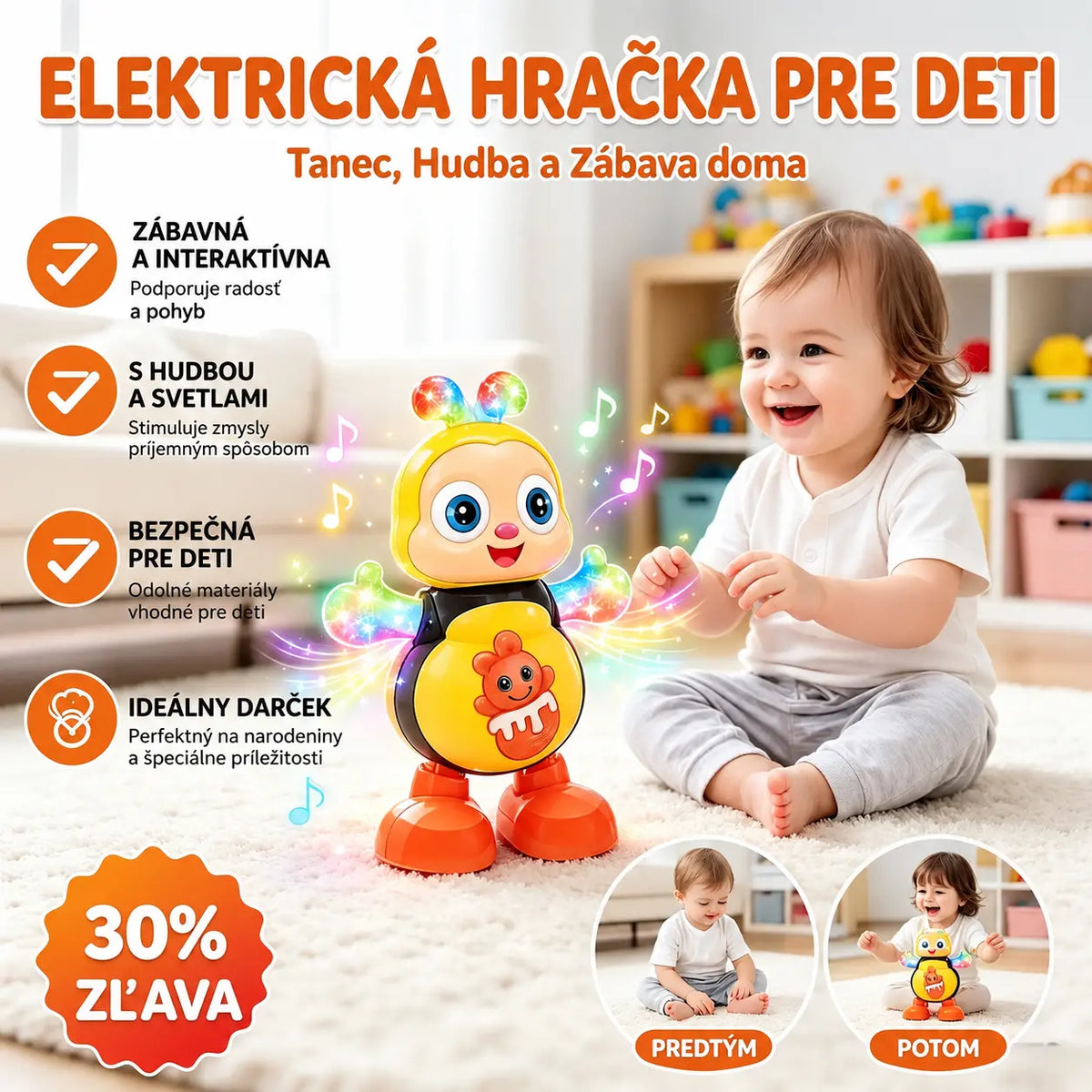 🥳Hračky so zvieratkami so svetielkami, ktoré spievajú a tancujú.