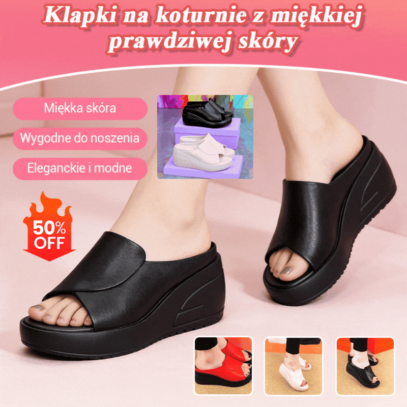 💥【Kup 1, a 1 dostaniesz gratis】【30% ZNIŻKI】🔥[Obcas 5,5 cm] 【35-42】Sandały na koturnie z miękką podeszwą