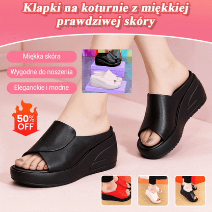 💥【Kup 1, a 1 dostaniesz gratis】【30% ZNIŻKI】🔥[Obcas 5,5 cm] 【35-42】Sandały na koturnie z miękką podeszwą