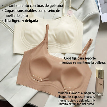 Sujetador de mujer sin espalda cruzada, sin costuras, de seda helada, nuevo estilo 2026