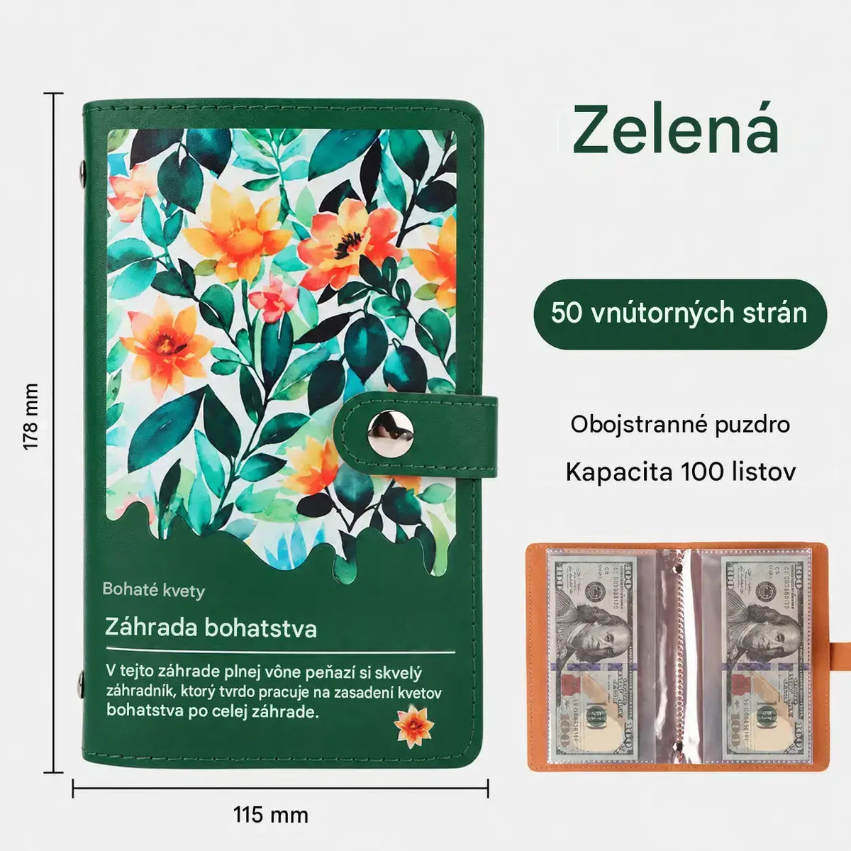 ✨📓🔄Vodotesné vrecko na hotovosť 😍 Praktická a prenosná veľkosť 👍 Nevyhnutné na správu rodinných financií