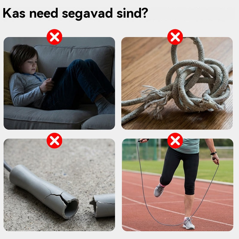 🏃【Osta 1, saa 1 tasuta】🌈 LED-valgustusega hüppenöör lastele
