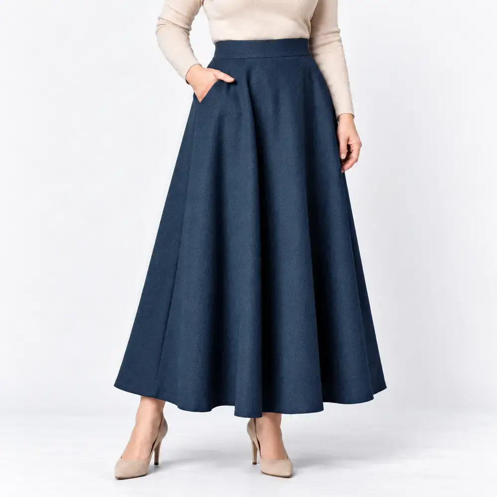 🤩Dús esésű hosszú szoknya zsebekkel – őszi‑téli stílus egyben!👗