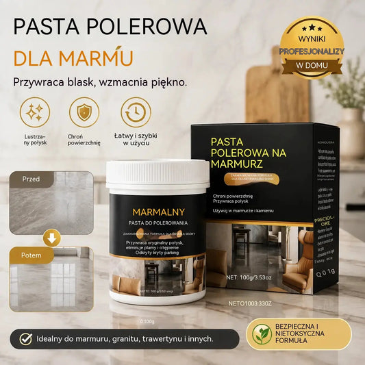 🥳 🔥Két üveg 8600 Ft!✨ Márvány polírozó paszta – eltávolítja a karcolásokat, visszaadja a fényt és védi a felületet mindössze 2 perc alatt 🛡️