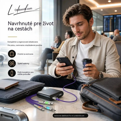 🔥Kúpte 1, získajte 1 zadarmo🔥 Nabíjací kábel s LED diódami 4 v 1⚡📱