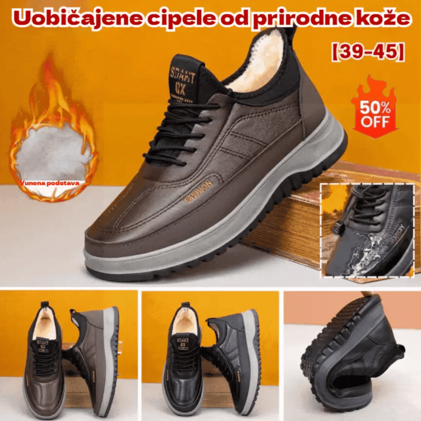 ⛄🔥【39-45】2026 Muške zimske ležerne sportske cipele, prava koža, vodootporne, mekani potplat i baršun, nove