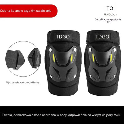 Fluorescencyjne nakolanniki ochronne na każdą porę roku