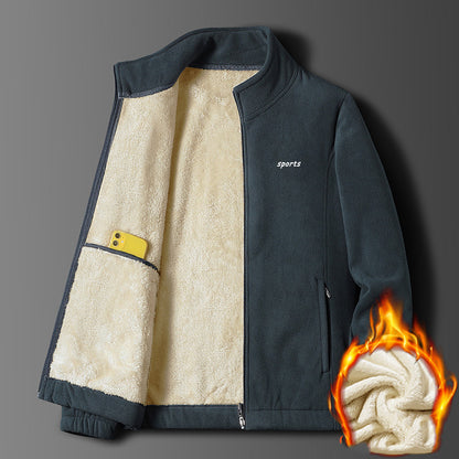 【30% OFF】【M-5XL】 Új őszi és téli férfi őszi és téli vastagított sherpa kabát