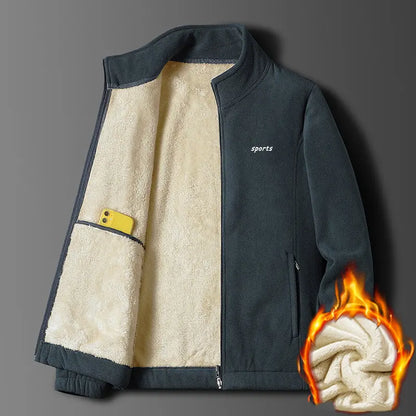 【30% OFF】【M-5XL】 Új őszi és téli férfi őszi és téli vastagított sherpa kabát