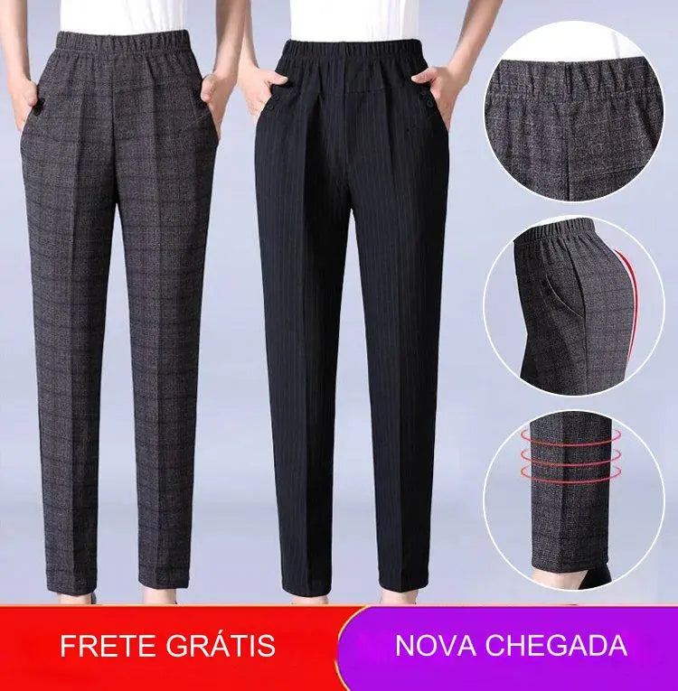 🔥【45% OFF】🔥【45-100 KG】 Nove jesenske i zimske ženske plišane ravne ležerne hlače visokog struka