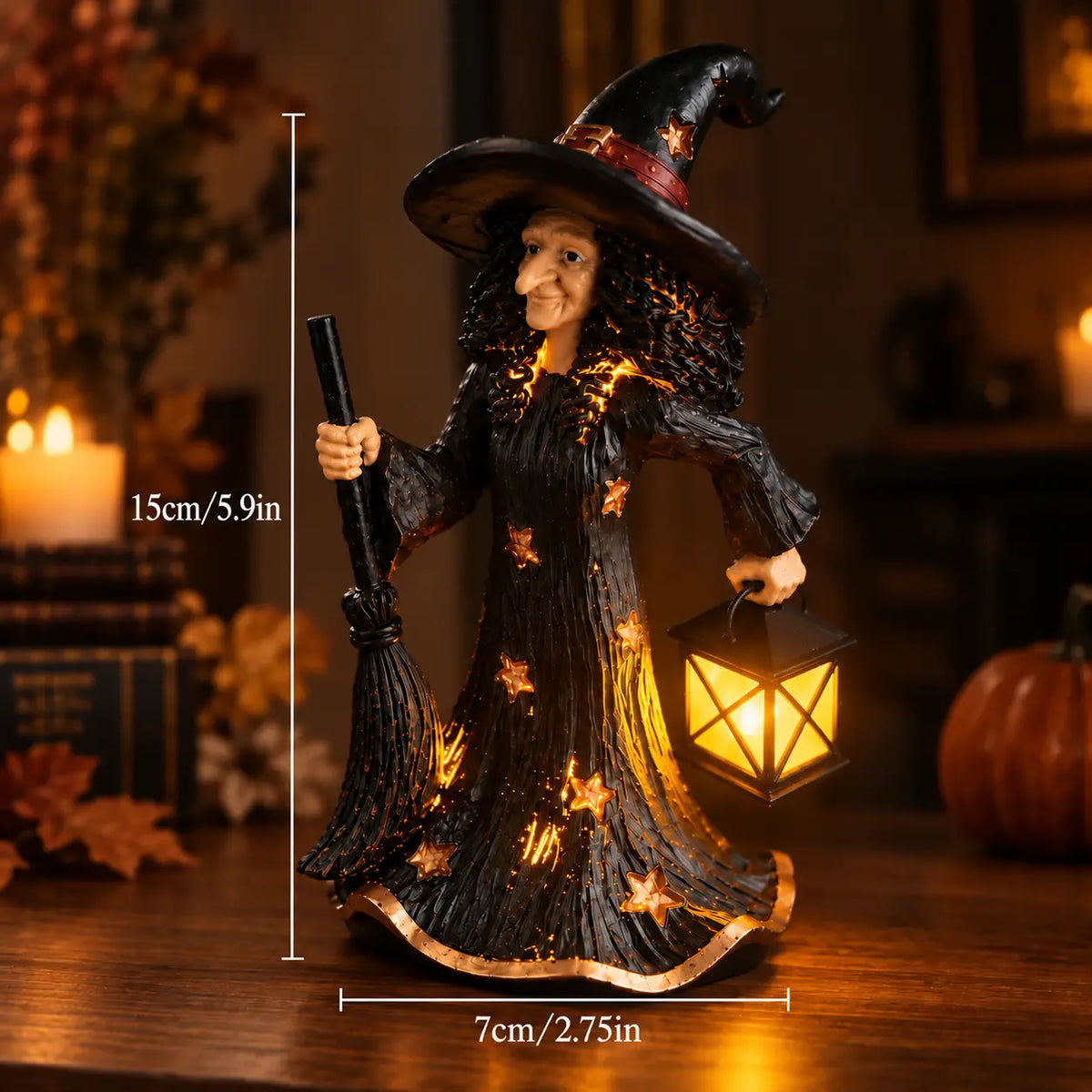 🧙✨Okrasna nočna lučka »Zvezdnata čarovnica