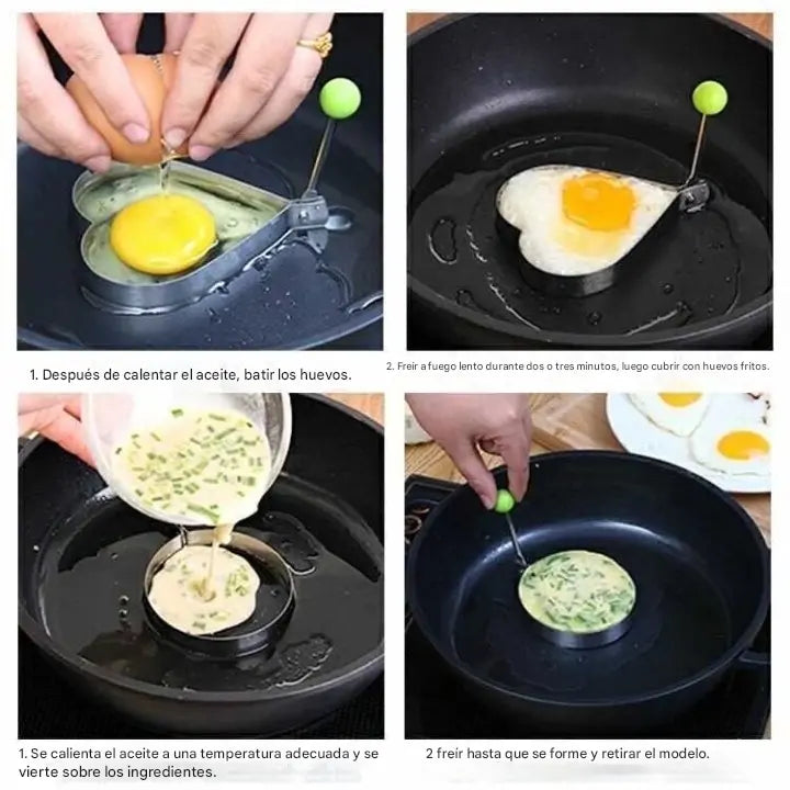 🍳【5 darabos készlet】 Akciós ár - Rozsdamentes acél tojásforma