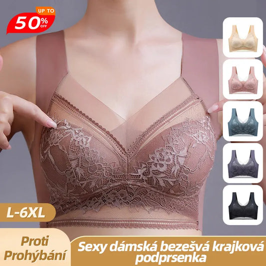 🔥⏳⏳【4 komada】【40-110 KG】Udobni ženski grudnjak od čipke bez šavova