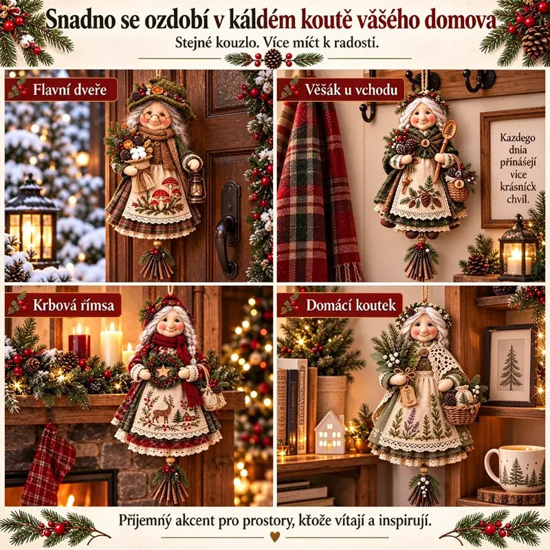 🎄❤️Roztomilá, praktická a přenosná dekorace „Good Luck Granny“ – dodá špetku hřejivé atmosféry.