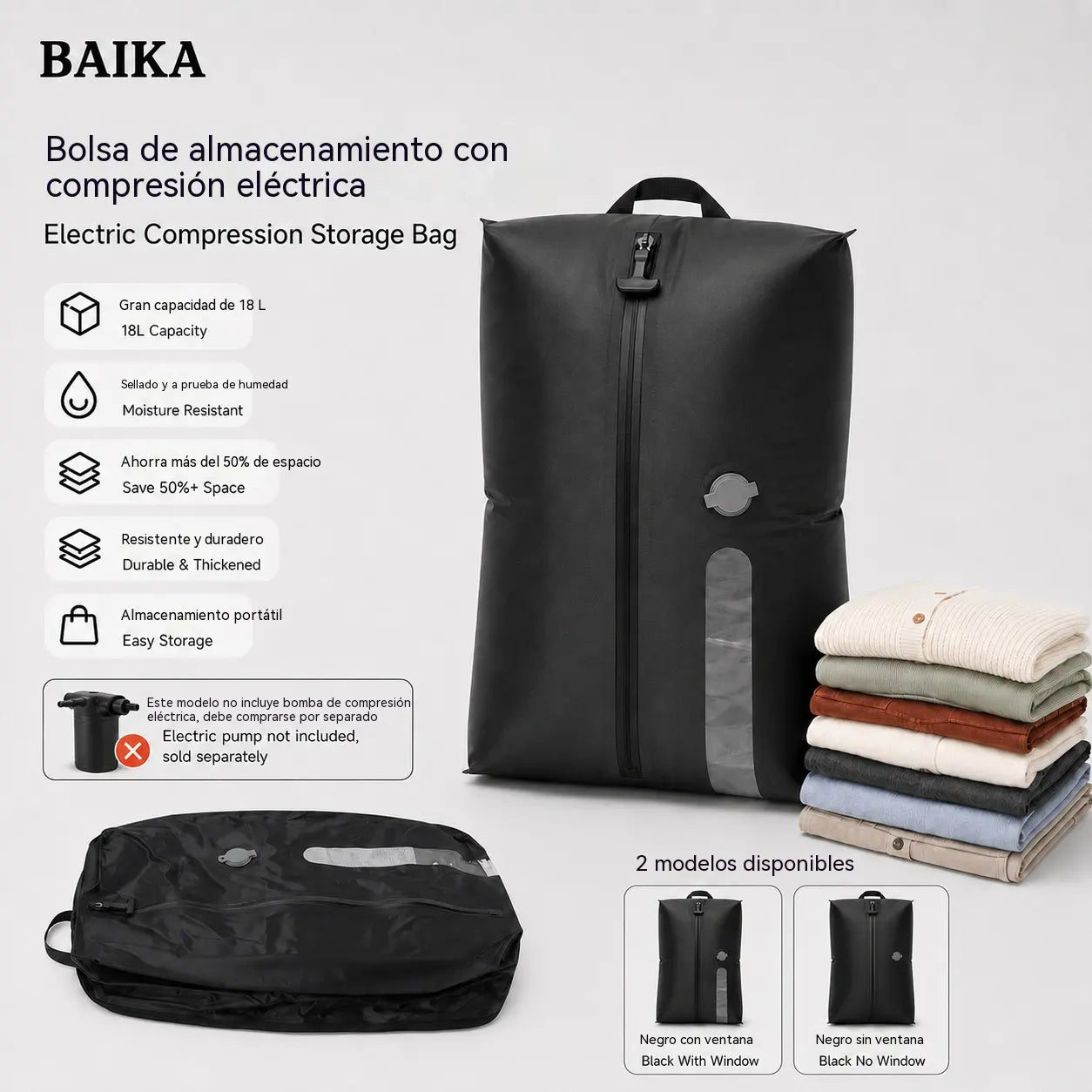 🧳💨 Bolsas de almacenamiento al vacío, compresibles y de gran capacidad: la opción ideal para ahorrar espacio en la maleta y en casa ✈️