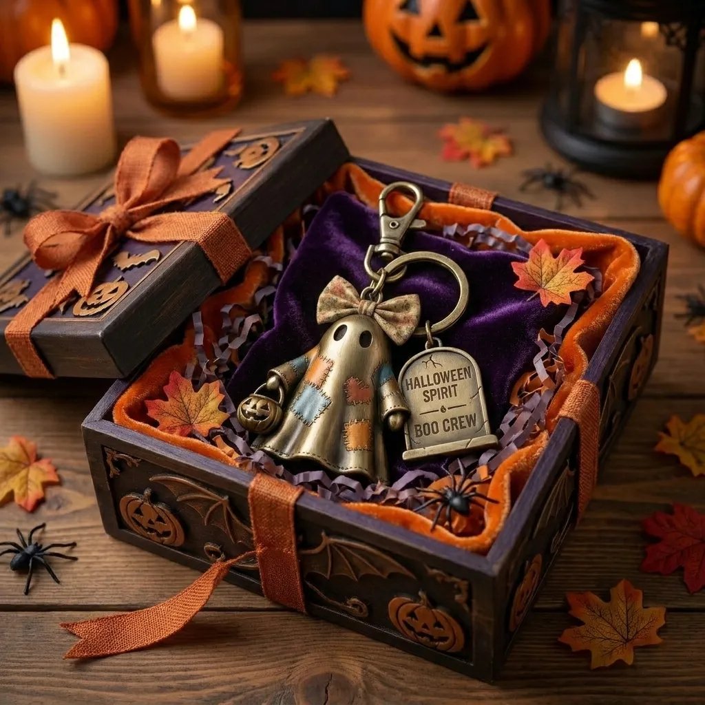 🎃👻【Két darab - 8700 Ft】Halloweeni szellemosztag kulcstartó