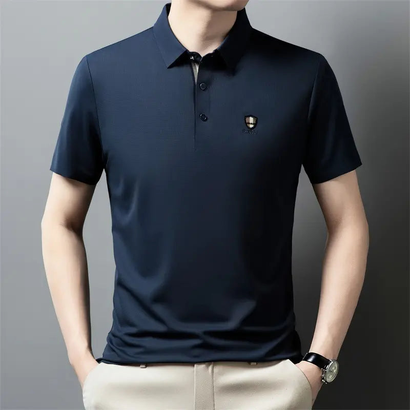 【M-4XL】Nova ledeno svilena polo majica s reverom i pola rukava za ljeto 2026.