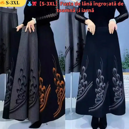 🔥【Vásárolj 1-et, kapsz 1-t ingyen】👗🎀【S-3XL】Őszi és téli vastagított gyapjúszoknya, divatos és sokoldalú