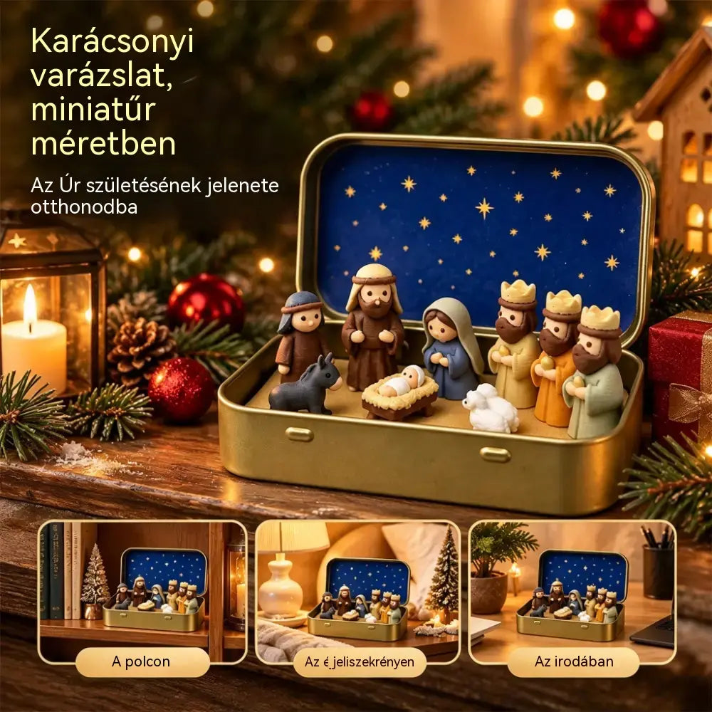 🔥Vegyél egyet, a másodikat ajándékba kapod!🔥🔥 Utolsó nap: 50% kedvezmény – ✝️ Zsebméretű vallásos betlehemi készlet tárolódobozzal