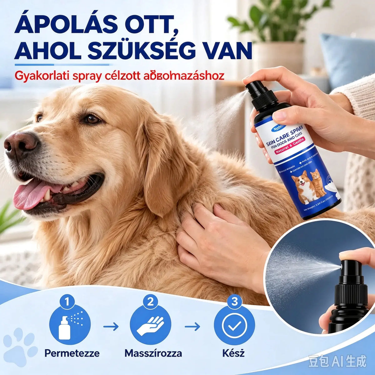 ✨🐕A háziállatok bőrnyugtató termékei segítenek felfrissíteni a szőrzetet, enyhíteni a viszketést és ápolni a bőrt.