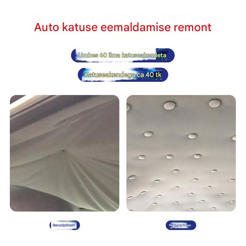 Auto katuse lõuend kukub maha, kinnita naelte kinnitusklamber, auto salongi ümberehitus ja taastamine ilma demonteerimata (kaasas paigaldustööriistade komplekt + kruvikeeraja + rätik)