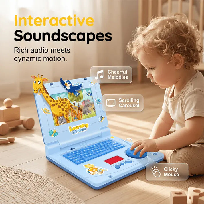 🧸 Interaktívna simulačná hra na notebooku - Svetlá, zvuky a vzdelávacie hry - Hravo rozvíja detskú kreativitu a motorické zručnosti 🎵