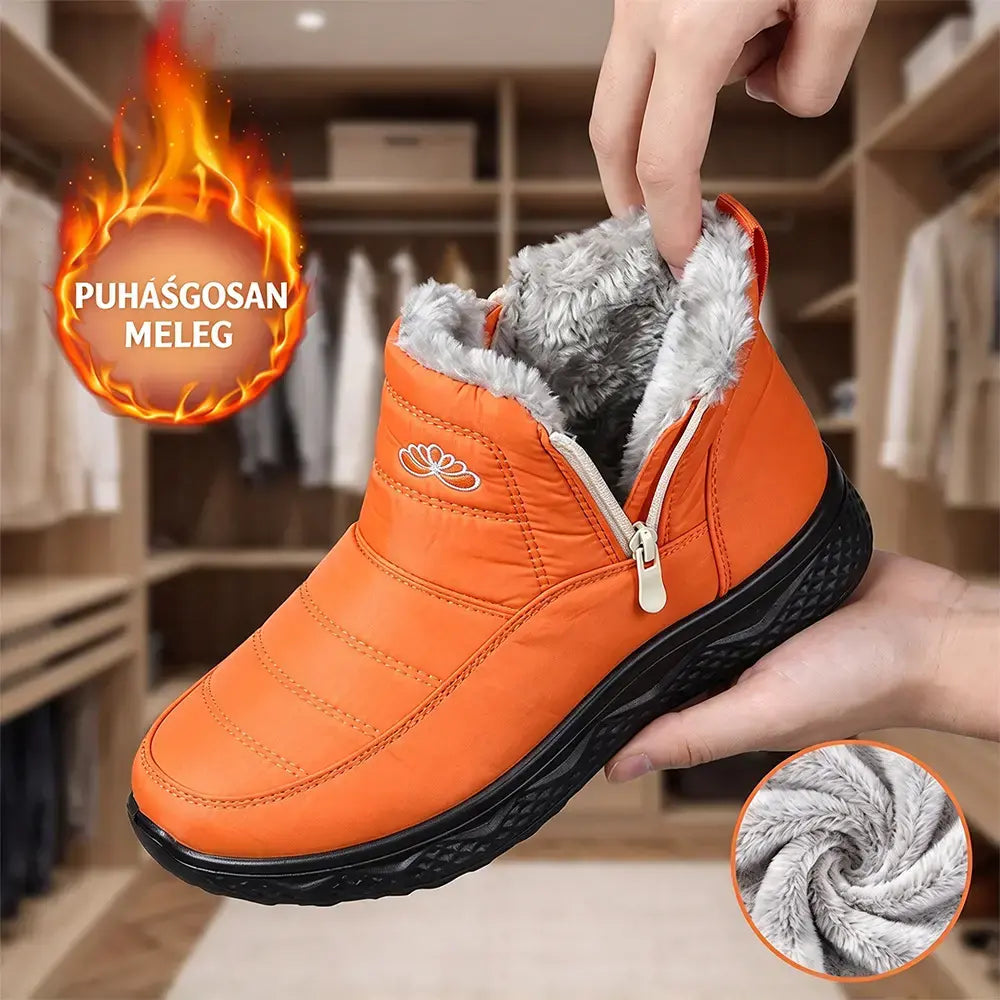 🧡【36-45-ös méretek】6 színű vízálló téli hótaposó vastag polár béléssel 😍