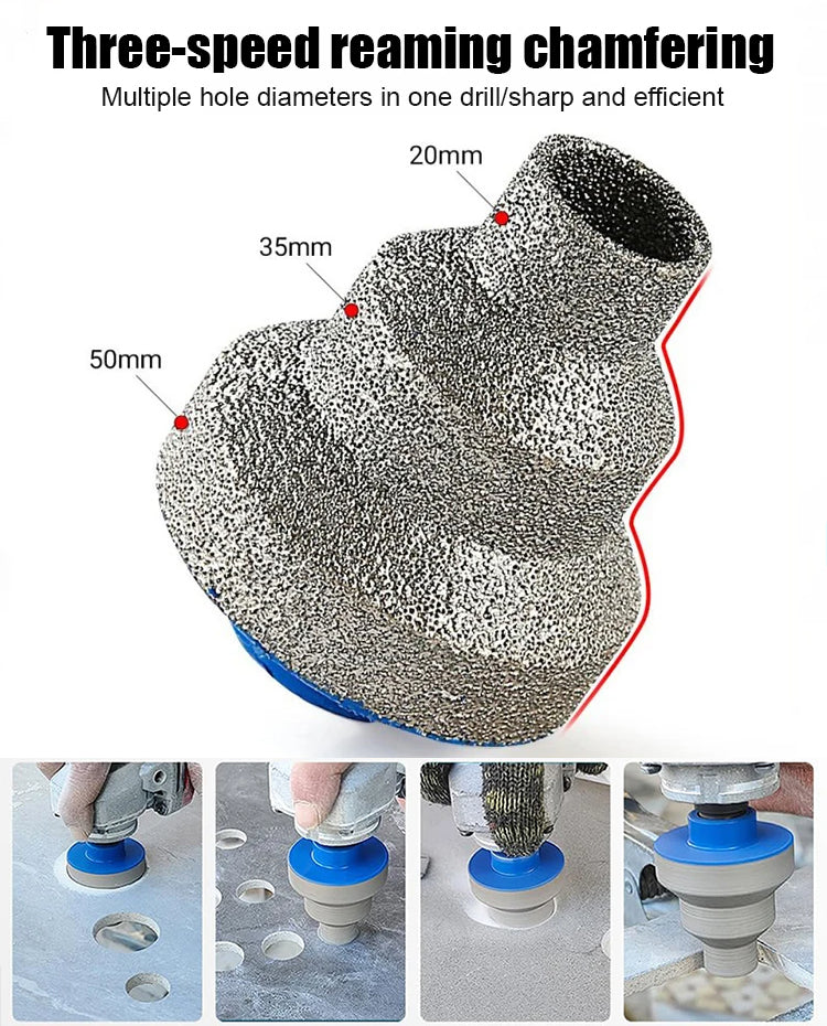 🔧✨ Nueva broca de diamante cónica para cerámica, granito y mármol: una herramienta para taladrar, ampliar orificios y lograr un acabado perfecto en los bordes 💎🔥