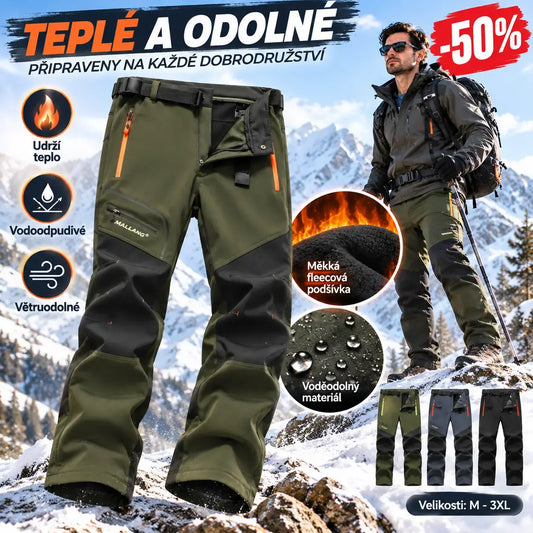 🏃‍♂️【S–5XL】2025 Nové pánské outdoorové kalhoty na podzim a zimu - teplé, fleecové, nepromokavé a větruodolné