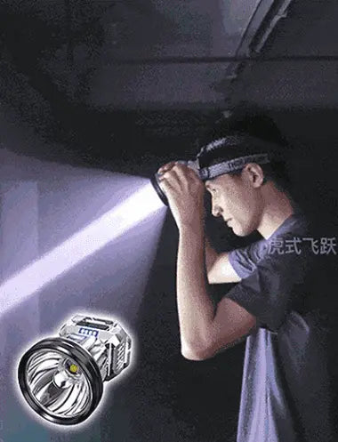 Voděodolná, vysoce výkonná přenosná čelovka, hands-free, silný a dlouhý dosah, dlouhá výdrž baterie, nezbytnost pro outdoorové aktivity.