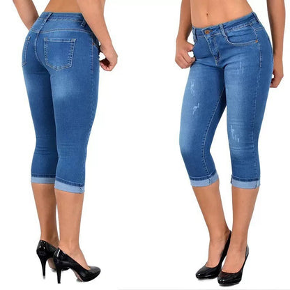💕👖Letní strečové zeštíhlující džíny