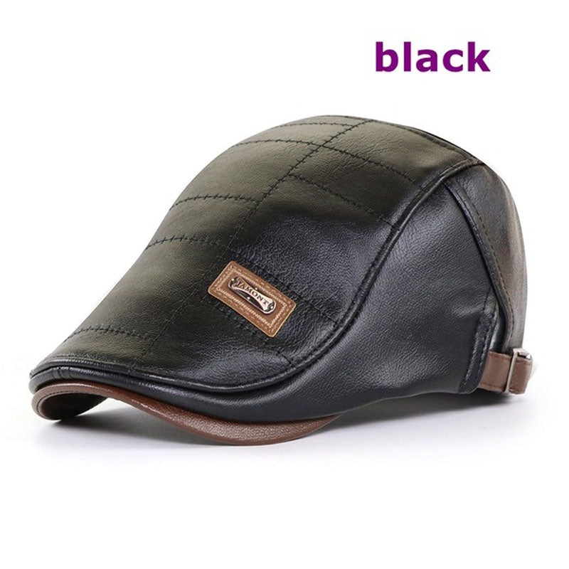 1 za 99 zł.🧢🔥Nowy, wysokiej jakości, skórzany beret na jesień i zimę w stylu retro