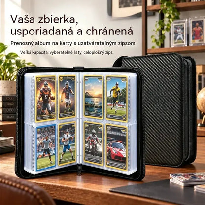 📸✨ Album na zberateľské karty so zipsom | Prenosný zakladač na fotografie a karty | Organizér na uchovanie spomienok 🎴