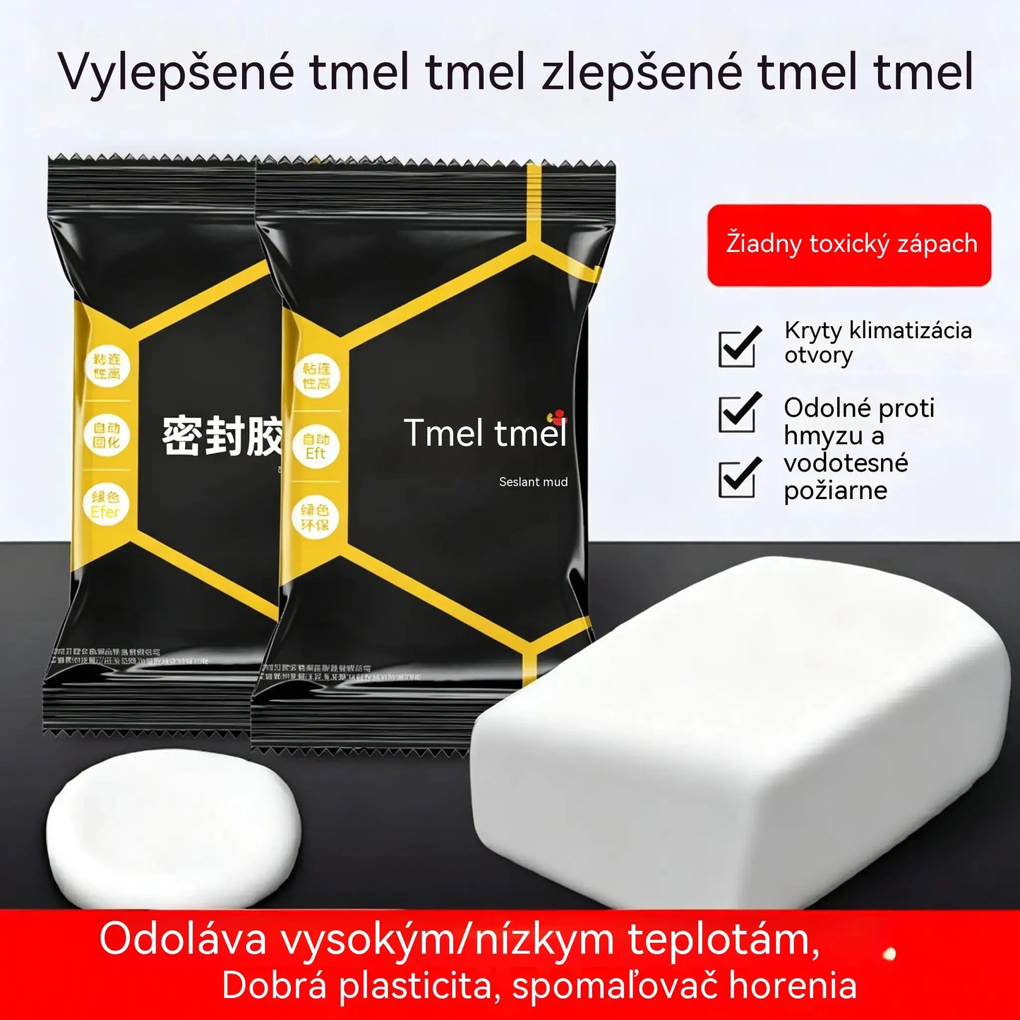【10 kusov za 22 €】🔧 Biely vodeodolný tesniaci tmel – Opravuje otvory, steny a potrubia klimatizácie 💧🏠