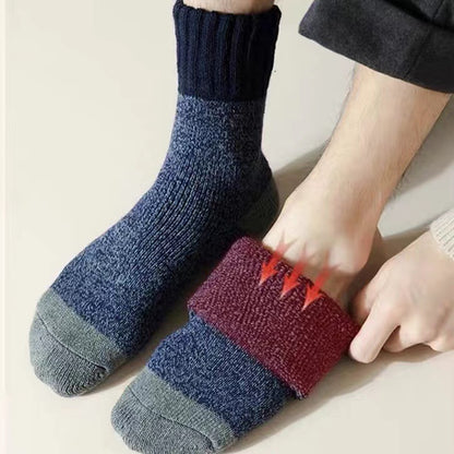 🧦🧦【10 párů】🐑Hustá vlna! 🔥😎Vlněné ponožky Pánské zimní sametové extra silné teplé ponožky střední délky Pánské ponožky