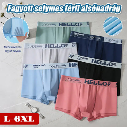 🔥【6 darabos szett】🧊🩲2026 Ultravékony, lélegző, AAA minőségű antibakteriális, védő, jégselyem férfi alsónemű