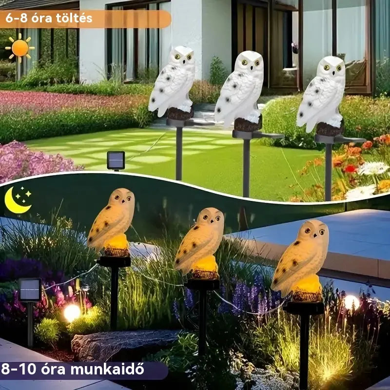 [Vásároljon egyet, kapjon egyet ingyen] 🦉 Dekoratív napelemes bagolyfény – Vigyen meleg fényt kertjébe