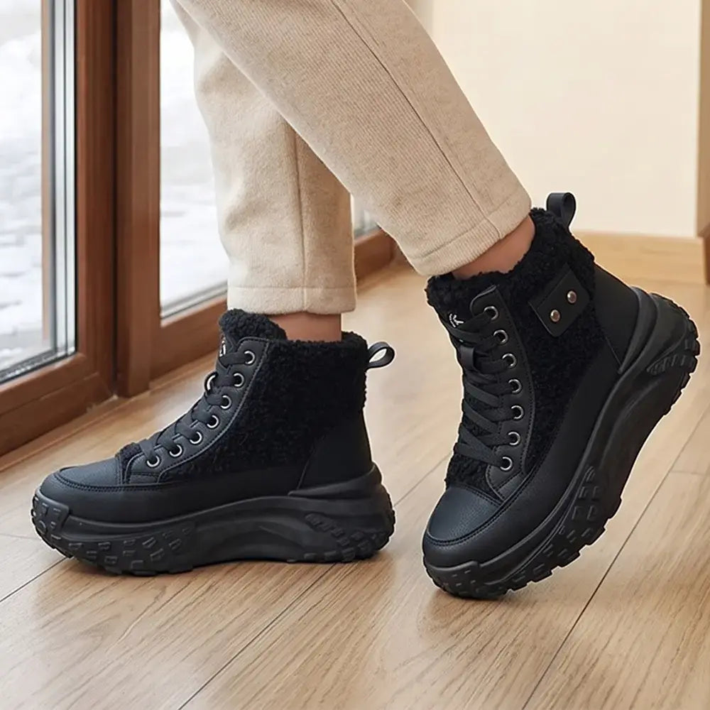 👟✨Bélbéléssel ellátott női téli bakancs, vastag talppal😍