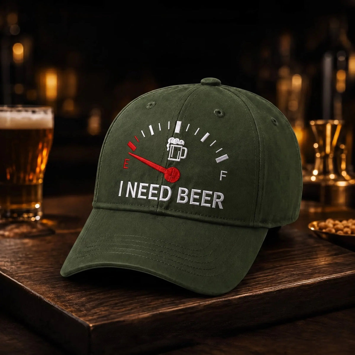 🔥 UTOLSÓ NAP 50% KEDVEZMÉNNYEL - 🍺 Hímzett sapka "I NEED BEER" - Uniszex emléksapka 🧢