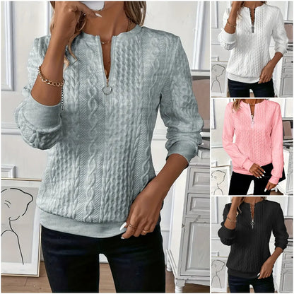 🔥🎀🎀【Predáva sa ako horúce rožky】🌸🌸🌸 2026 Ležérna prešívaná mikina na zips pre európske a americké ženy.