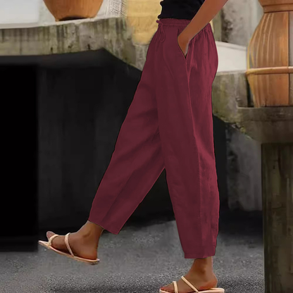 😍💕Sleva -48%💕【40-120 kg】Dámské ležérní kalhoty z bavlny a lnu✅️Platba na dobírku