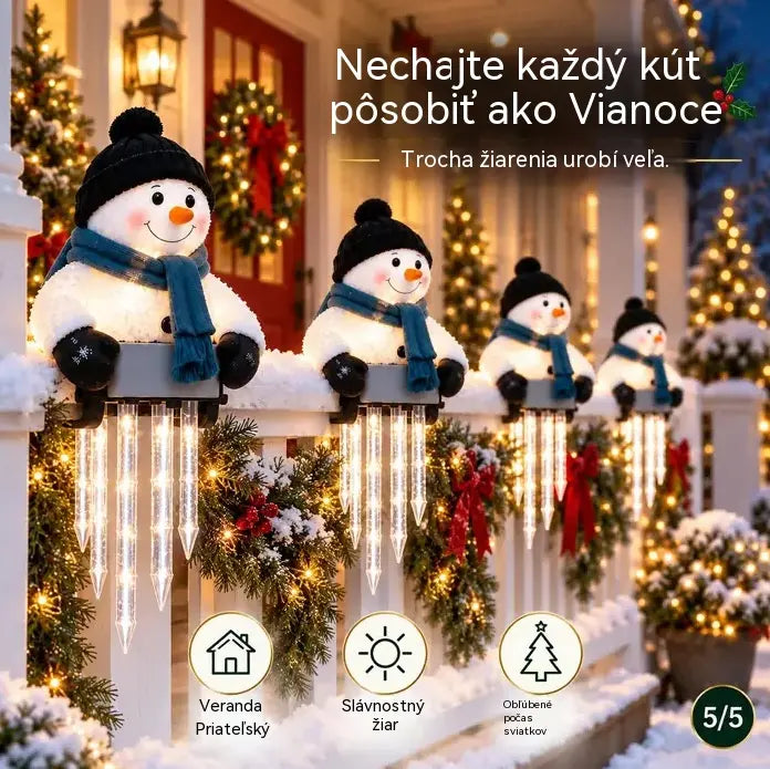 ☃️WinterGlow fénydekoráció – hóember és jégcsapok