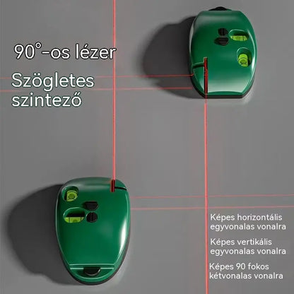 🔴 2 az 1-ben derékszögű lézeres szintező – Gyors, pontos igazítás csapózsinór nélkül