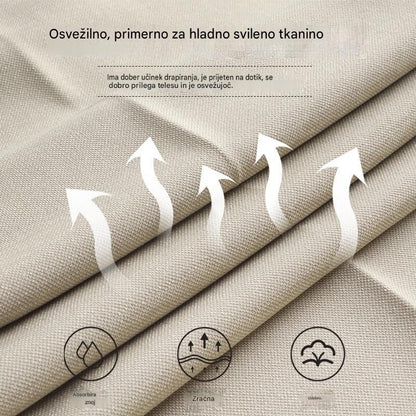 【XL-6XL】👖Poletne hlače ravnega kroja z visokim pasom iz ledeniške svile